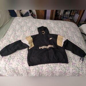 Vintage Pro Edge Purdue University XL Black,Gold,White Hooded Quarter Zip Jacket